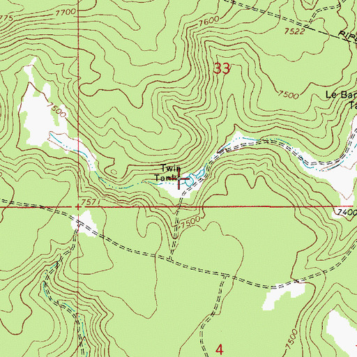 Topographic Map of Twin Tanks, AZ
