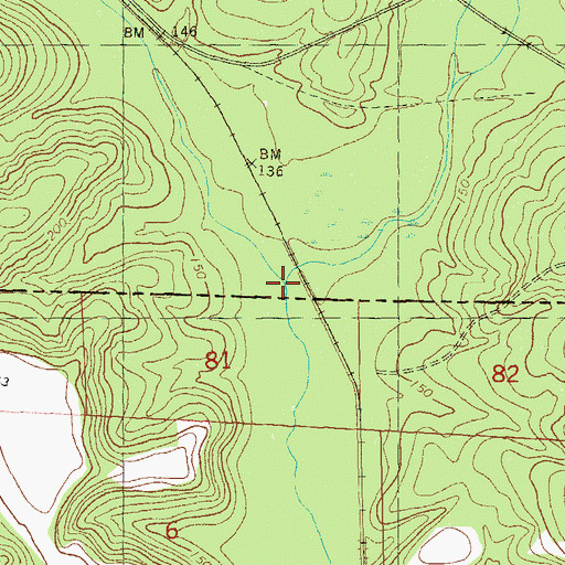 Topographic Map of Little Attapulgus Creek, GA