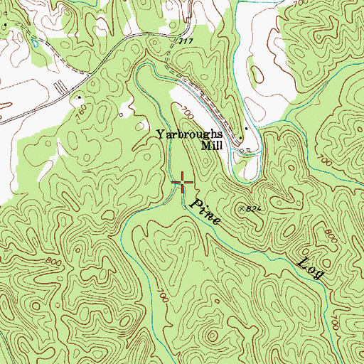 Topographic Map of Little Pine Log Creek, GA