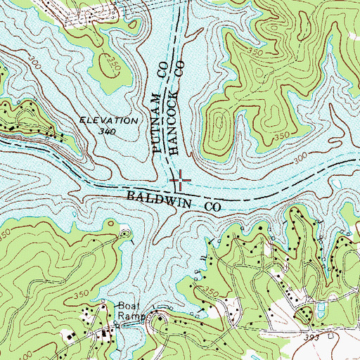 Topographic Map of Little River, GA