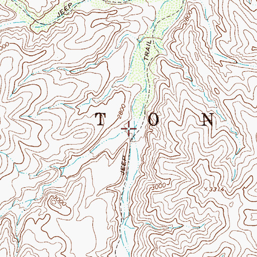 Topographic Map of Two Bar Canyon, AZ
