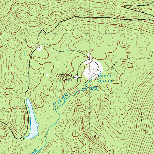 Topographic Map of McKaig Cemetery, GA