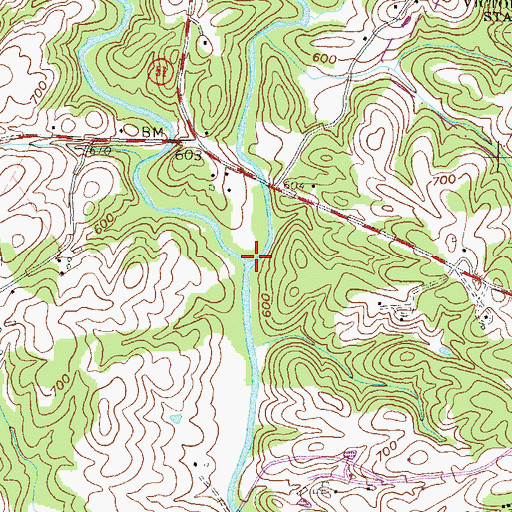 Topographic Map of Middle Fork Broad River, GA