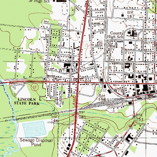 Topographic Map of Millen, GA