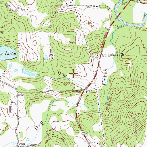 Topographic Map of New Harmony Church, GA