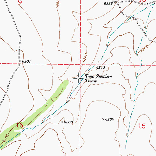 Topographic Map of Two Section Tank, AZ