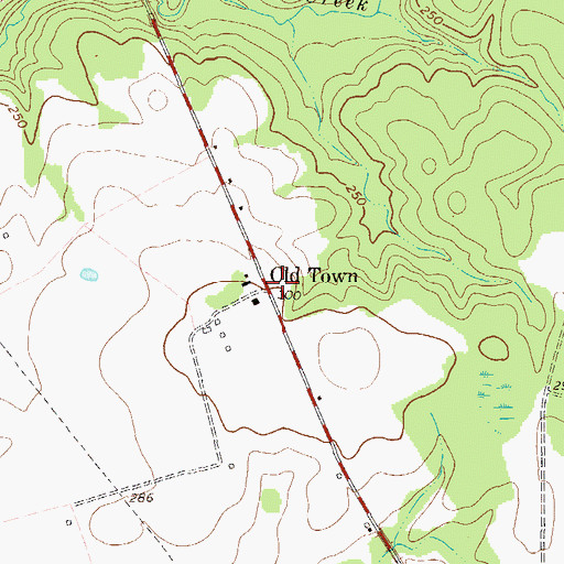Topographic Map of Old Town, GA