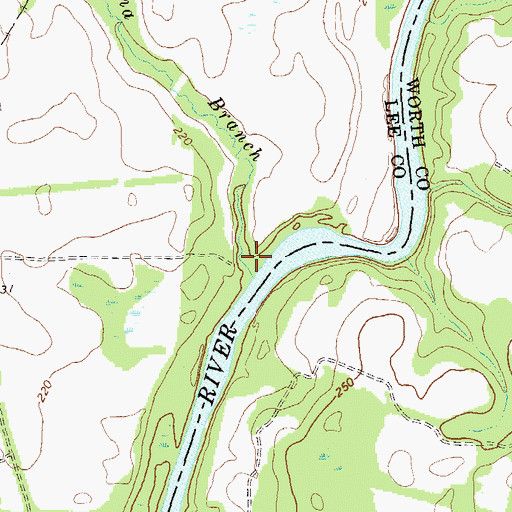 Topographic Map of Philema Branch, GA
