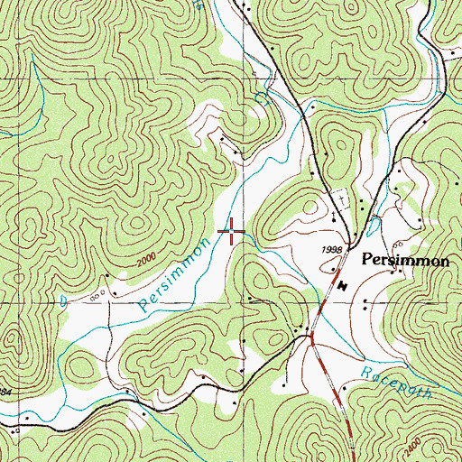 Topographic Map of Racepath Branch, GA