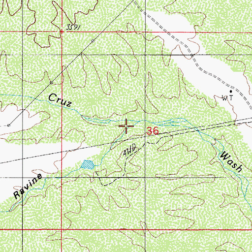 Topographic Map of Crescent Ravine, AZ
