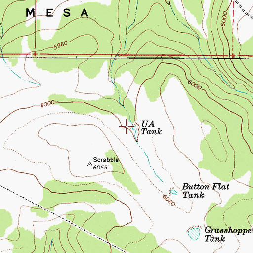 Topographic Map of U A Tank, AZ