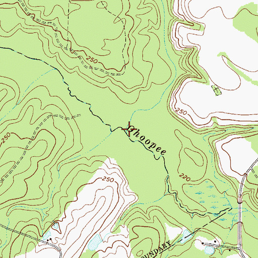 Topographic Map of Sardis Creek, GA