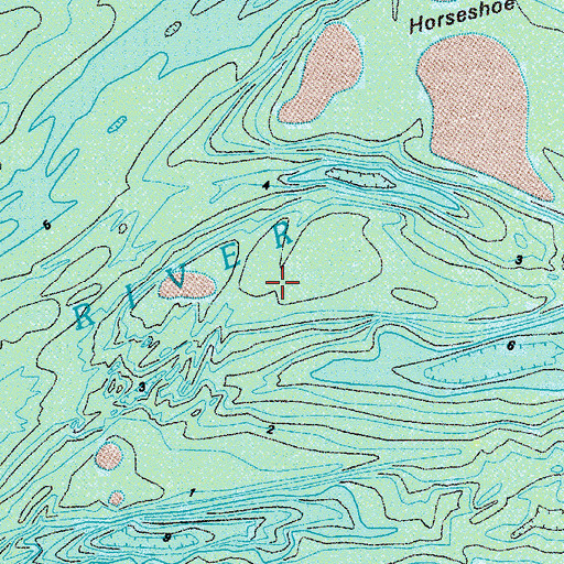 Topographic Map of Satilla River, GA
