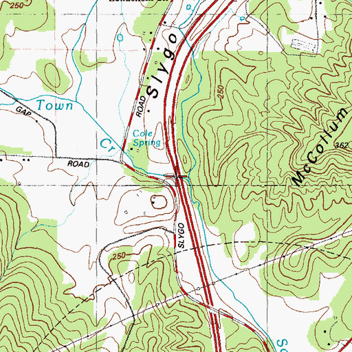 Topographic Map of Slygo Valley, GA