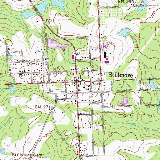 Topographic Map of Stillmore, GA