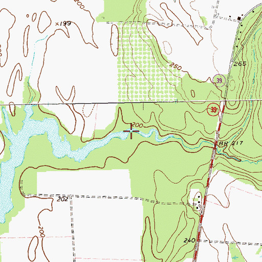 Topographic Map of Talipahoga Rum Creek, GA