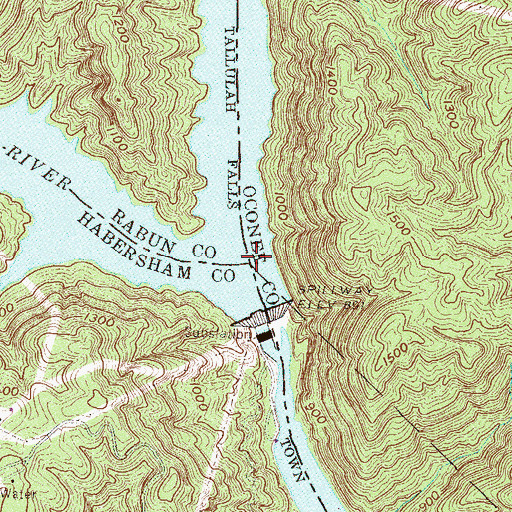 Topographic Map of Tallulah River, GA
