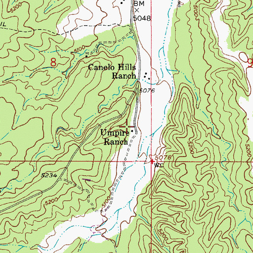 Topographic Map of Umpire Ranch, AZ