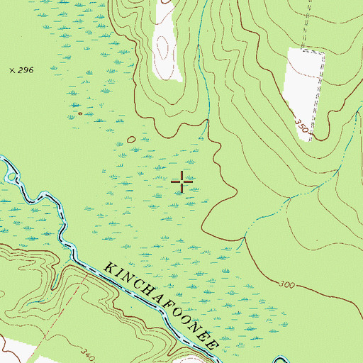 Topographic Map of Ty Ty Creek, GA