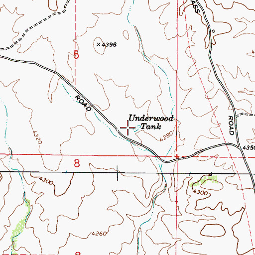 Topographic Map of Underwood Tank, AZ