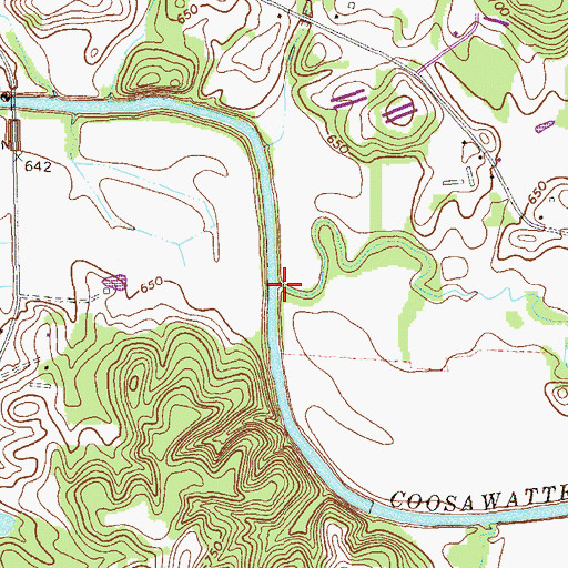 Topographic Map of Vanns Creek, GA
