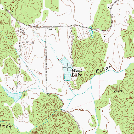 Topographic Map of West Lake, GA