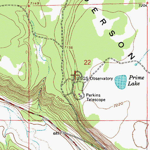 Topographic Map of United States Geological Survey Observatory, AZ