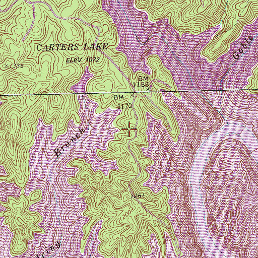 Topographic Map of Woodridge Branch Recreation Area, GA
