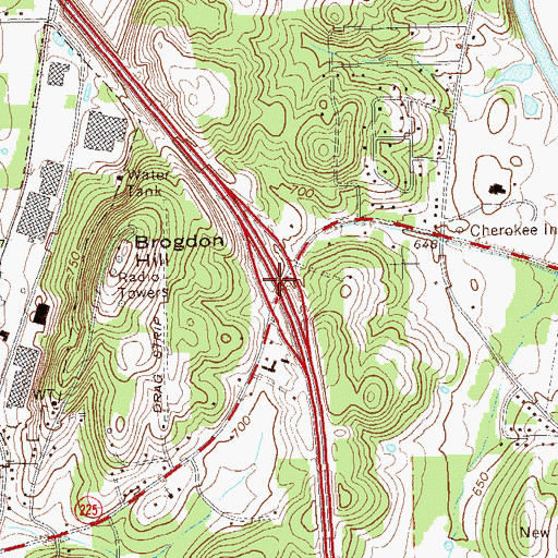 Topographic Map of Exit 131, GA