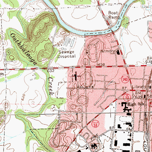 Topographic Map of Stephens School, GA