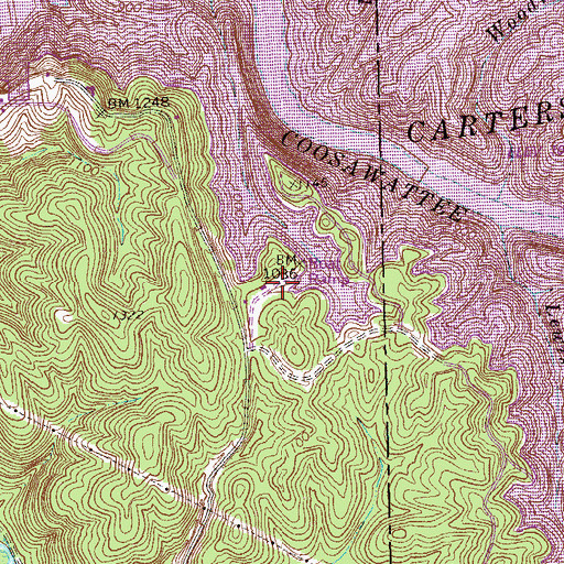 Topographic Map of Damsite Recreation Area, GA