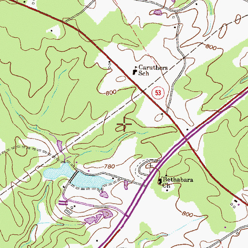 Topographic Map of Ashland, GA
