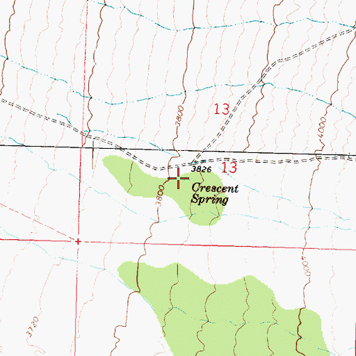 Topographic Map of Crescent Spring, AZ