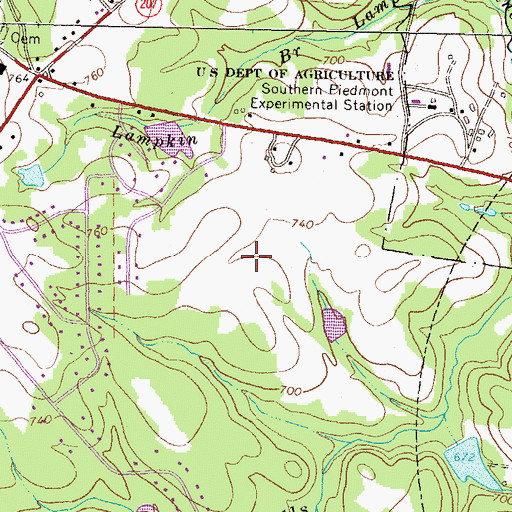 Topographic Map of Booths Academy (historical), GA
