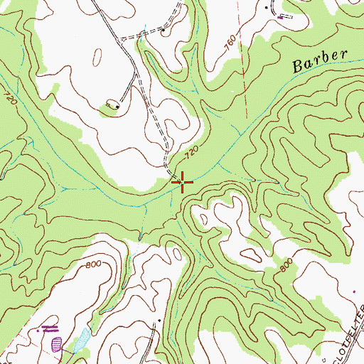 Topographic Map of Camps Bridge (historical), GA
