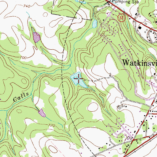 Topographic Map of Christian Lake, GA