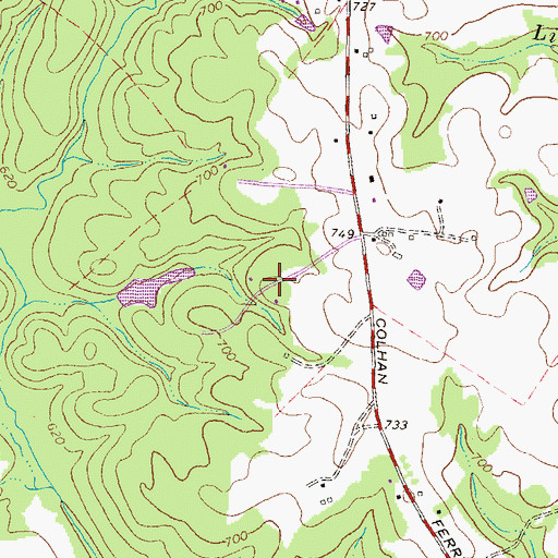 Topographic Map of Coventry, GA