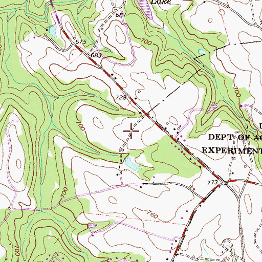 Topographic Map of Daniel Plantation, GA
