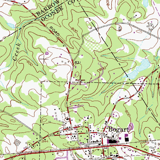 Topographic Map of Deerwood Estates, GA