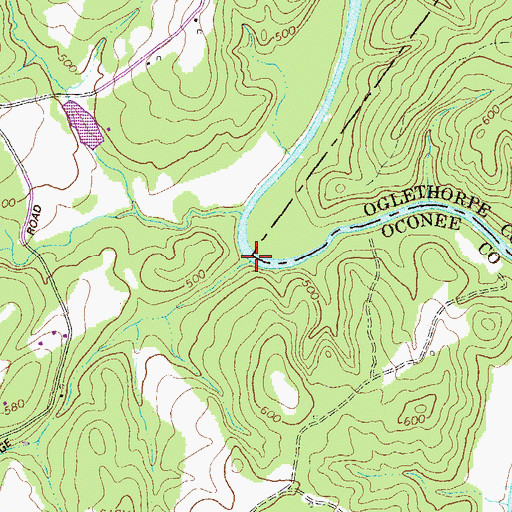 Topographic Map of Horseshoe Bend, GA