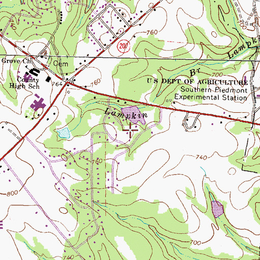 Topographic Map of Killarney West, GA
