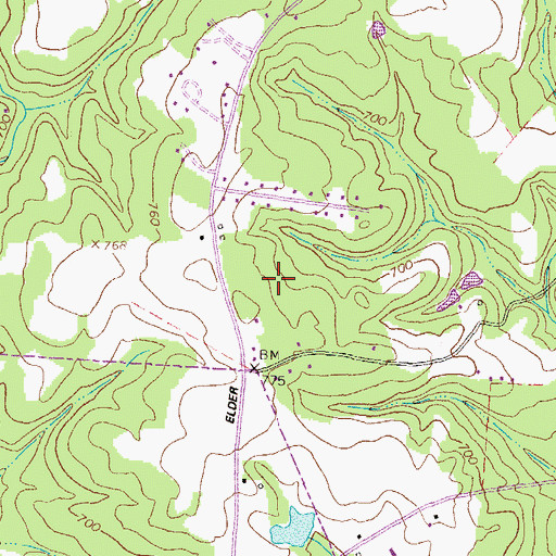 Topographic Map of Laurel Chase, GA