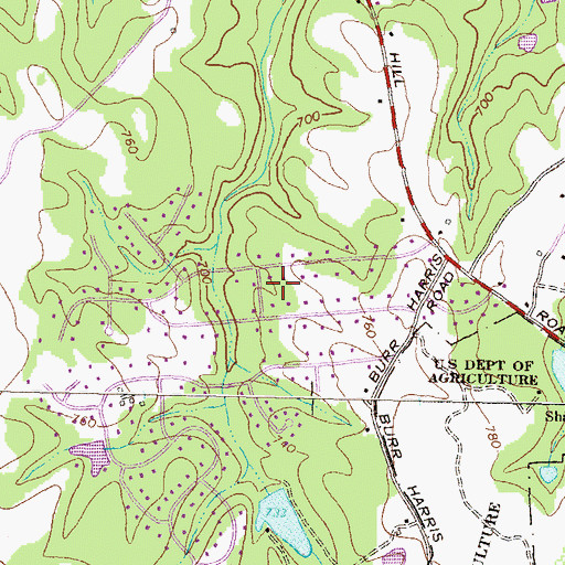 Topographic Map of Northwest Woods, GA
