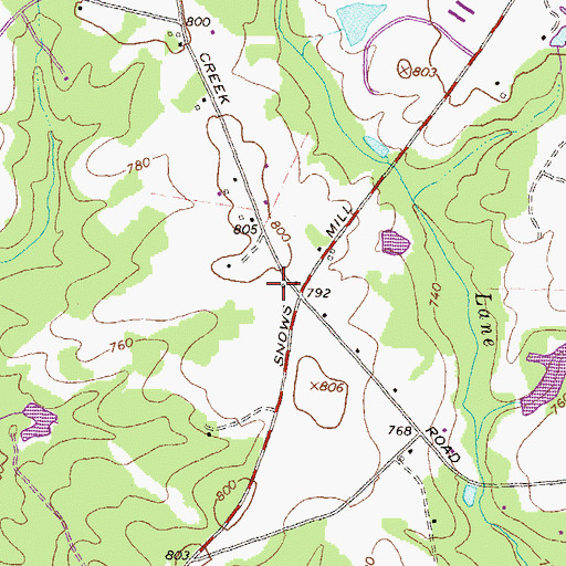 Topographic Map of Omer School (historical), GA