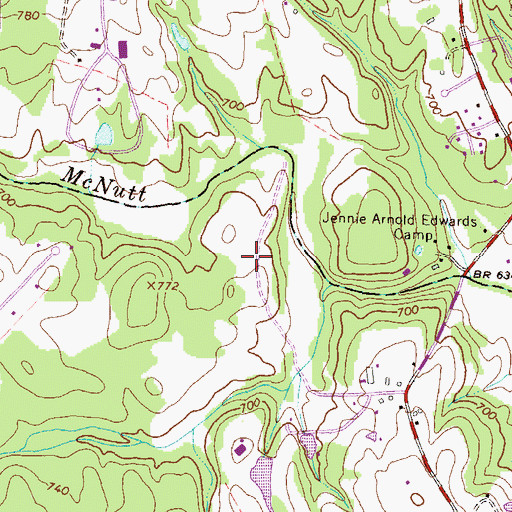 Topographic Map of Overlook Village, GA