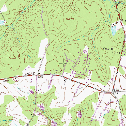 Topographic Map of Pine Hills, GA
