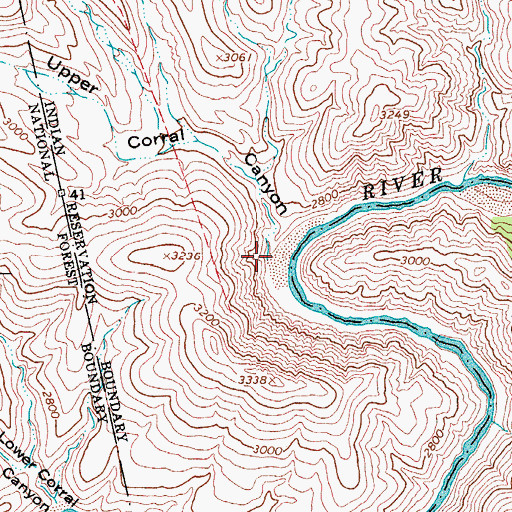 Topographic Map of Upper Corral Canyon, AZ