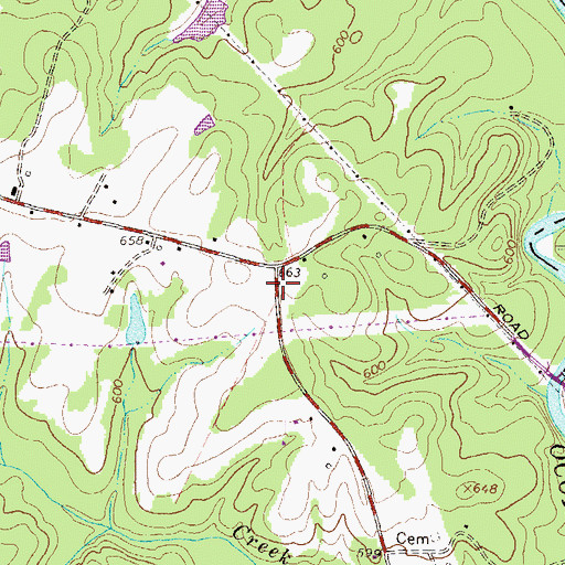 Topographic Map of River Farms, GA