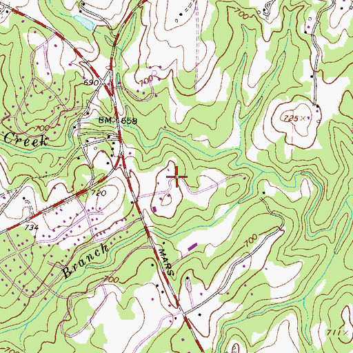 Topographic Map of Riverhaven Estates, GA