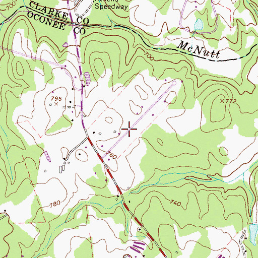 Topographic Map of Sagamore Hills, GA